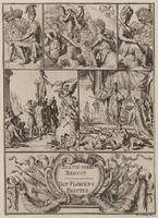 KG 06486
<br/>
Intocht Willem III in Den Haag, decoraties
<br/>
<em>Hooghe, Romeyn de (1645-1708)</em>